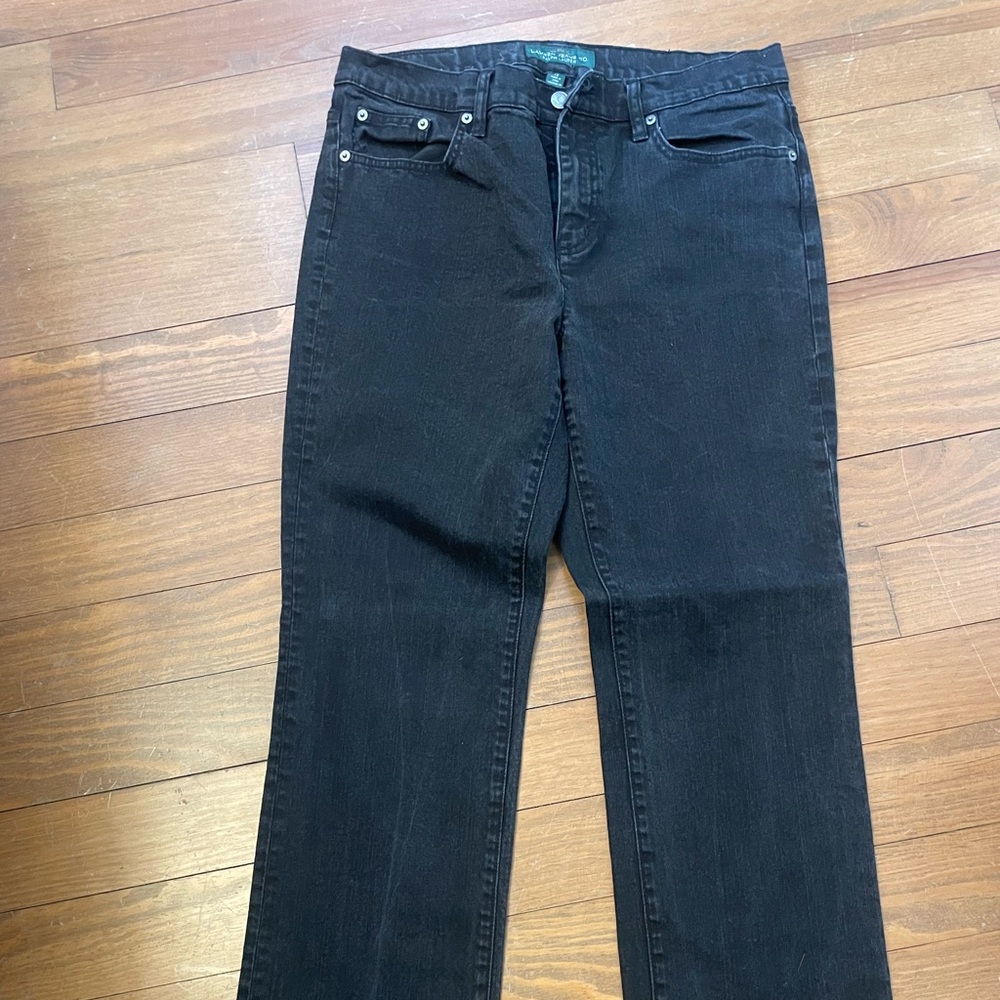 Ralph Lauren Women's Black Straight Leg Jeans